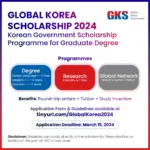 GLOBAL KOREA SCHOLARSHIP 2024